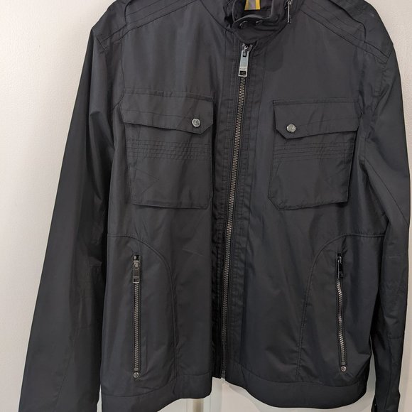 Andrew Marc- Marc of New York black rain jacket - Picture 1 of 4